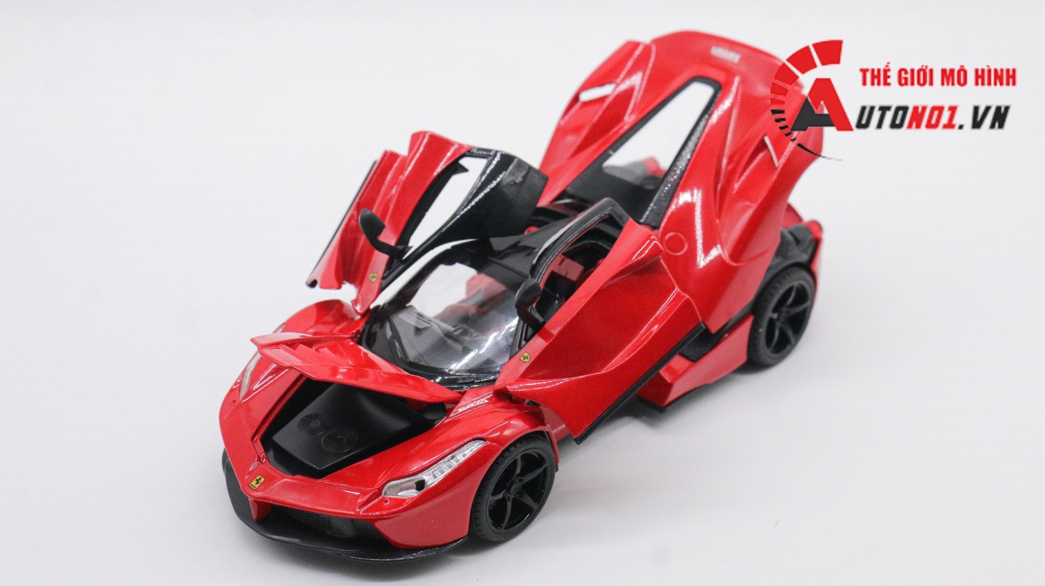  Mô hình xe Ferrari Laferrari Red full open có âm thanh đèn tỉ lệ 1:22 Jiaye Model OT356 