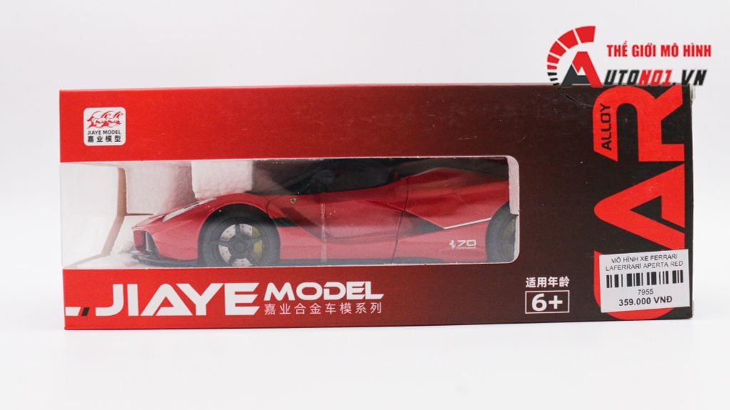 MÔ HÌNH XE FERRARI LAFERRARI APERTA RED 1:22 JIAYE MODEL 7955