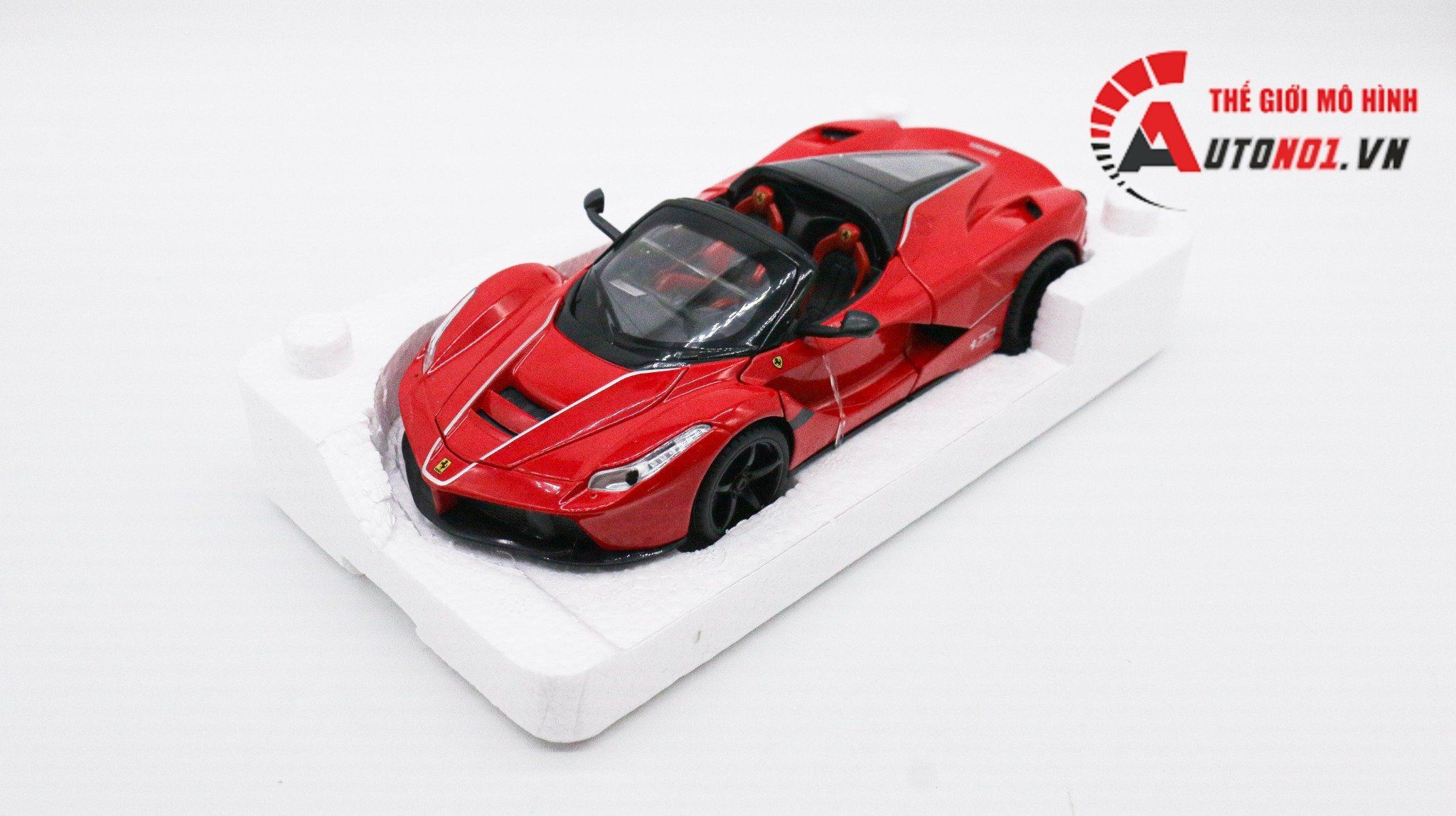  Mô hình xe Ferrari Laferrari Aperta mui trần full open - có âm thanh - có đèn tỉ lệ 1:22 Jiaye Model OT339 