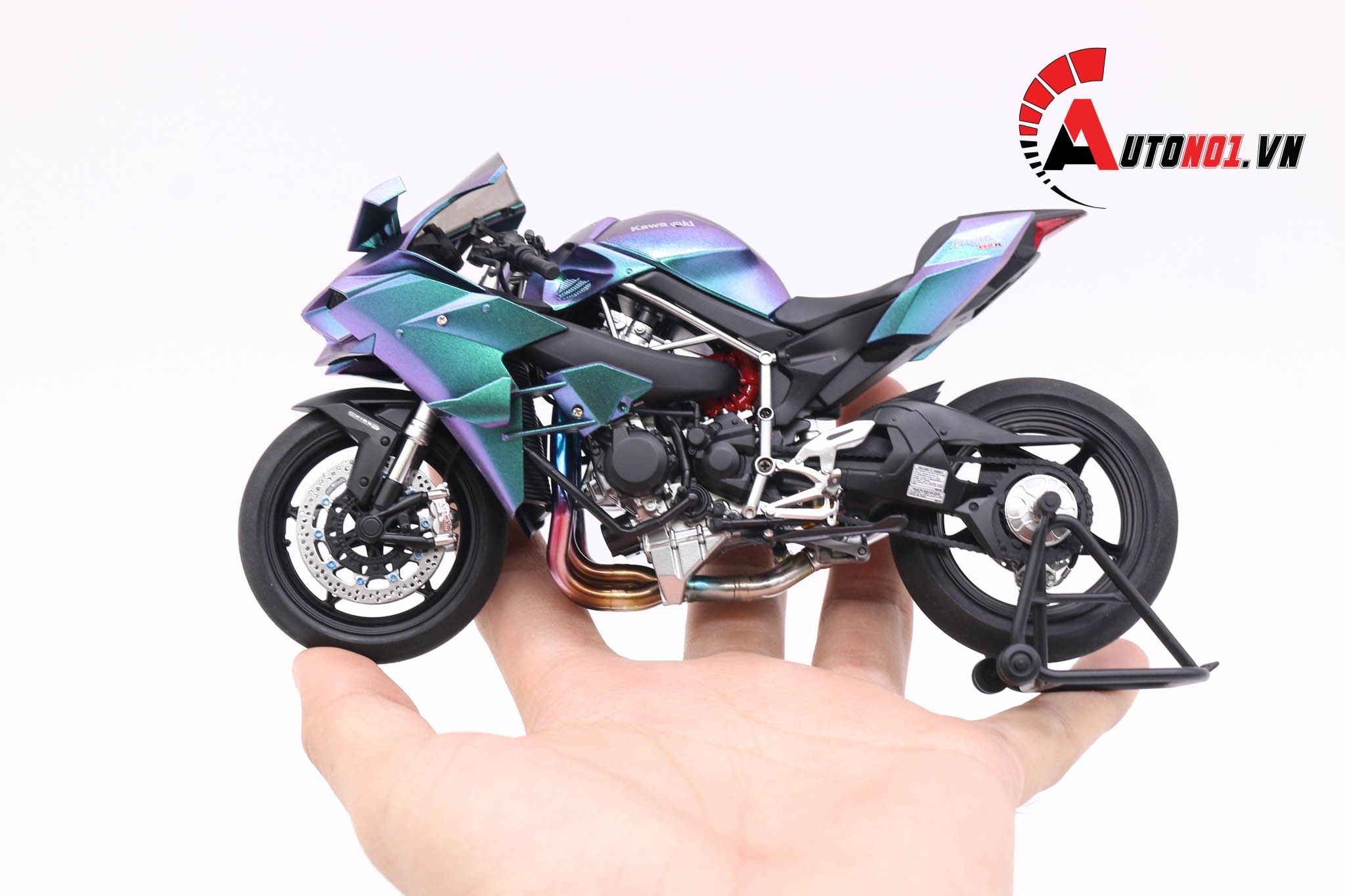  Mô hình xe Kawasaki H2r Custom Chameleon Color 1:12 Tamiya D104 