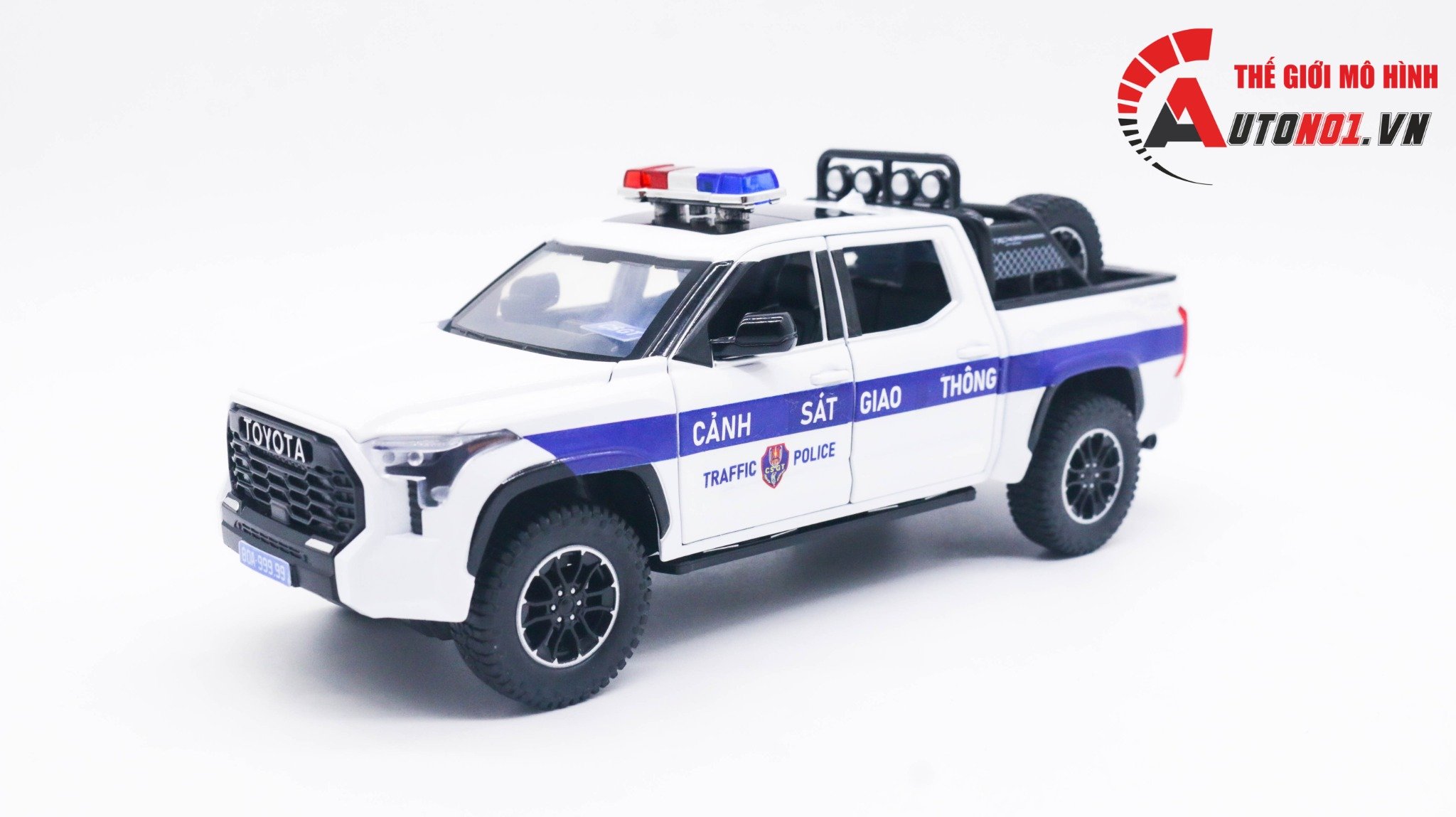  Mô hình xe ô tô độ CSGT Toyota Tundra 4x4 2022 full open tỉ lệ 1:24 Alloy model Autono1 OT185 