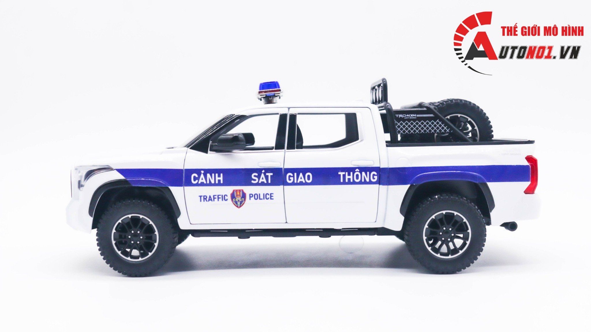  Mô hình xe ô tô độ CSGT Toyota Tundra 4x4 2022 full open tỉ lệ 1:24 Alloy model Autono1 OT185 