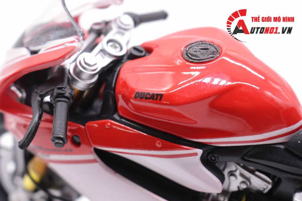 MÔ HÌNH SIÊU XE DUCATI 1299 PANIGALE S CUSTOM 50TH ANNIVERSARY RED WHITE 1:12 AUTONO1 D130