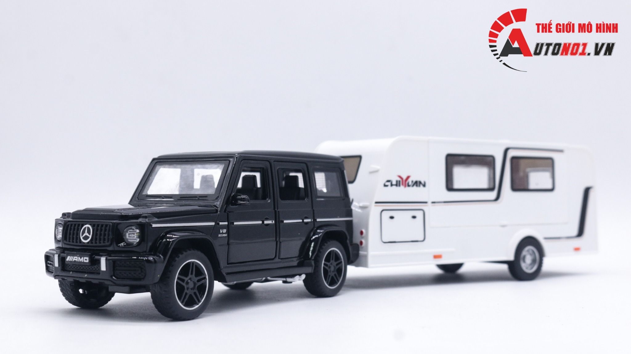  Mô hình xe ô tô kéo trailer Mercedes Benz G63 1:32 Alloy model OT174 