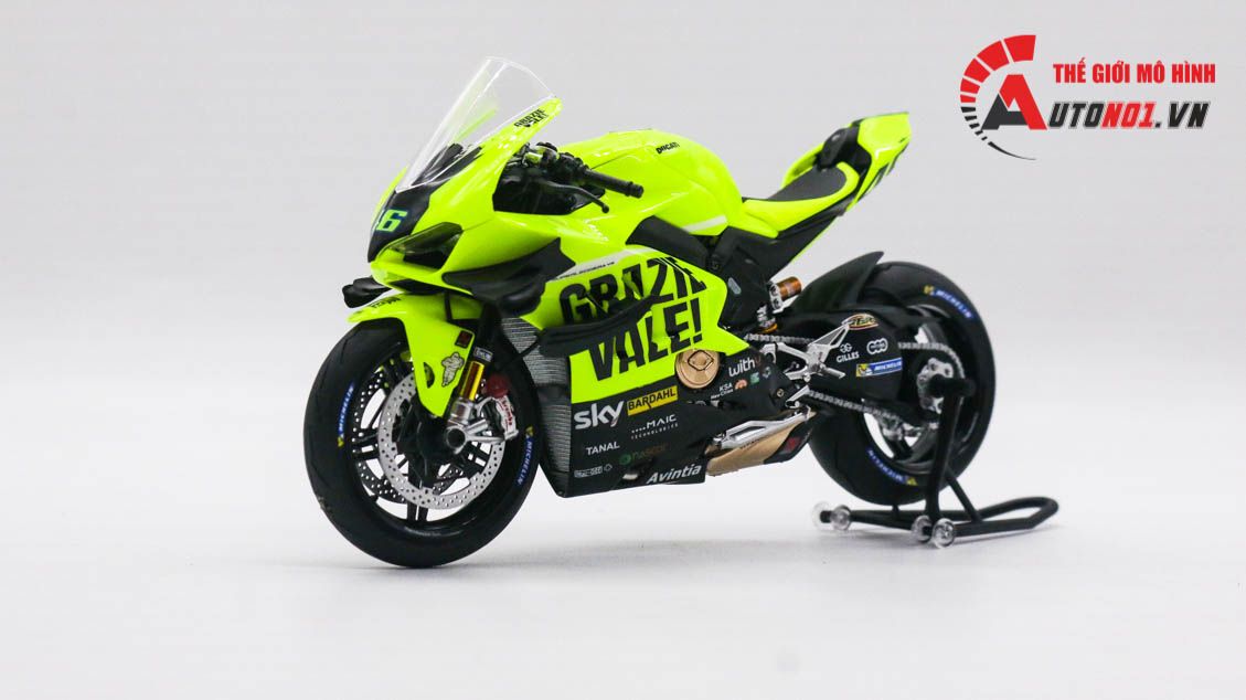  Mô hình xe cao cấp Ducati Panigales V4 Grazzie vale #46 tỉ lệ 1:12 Tamiya D234H 