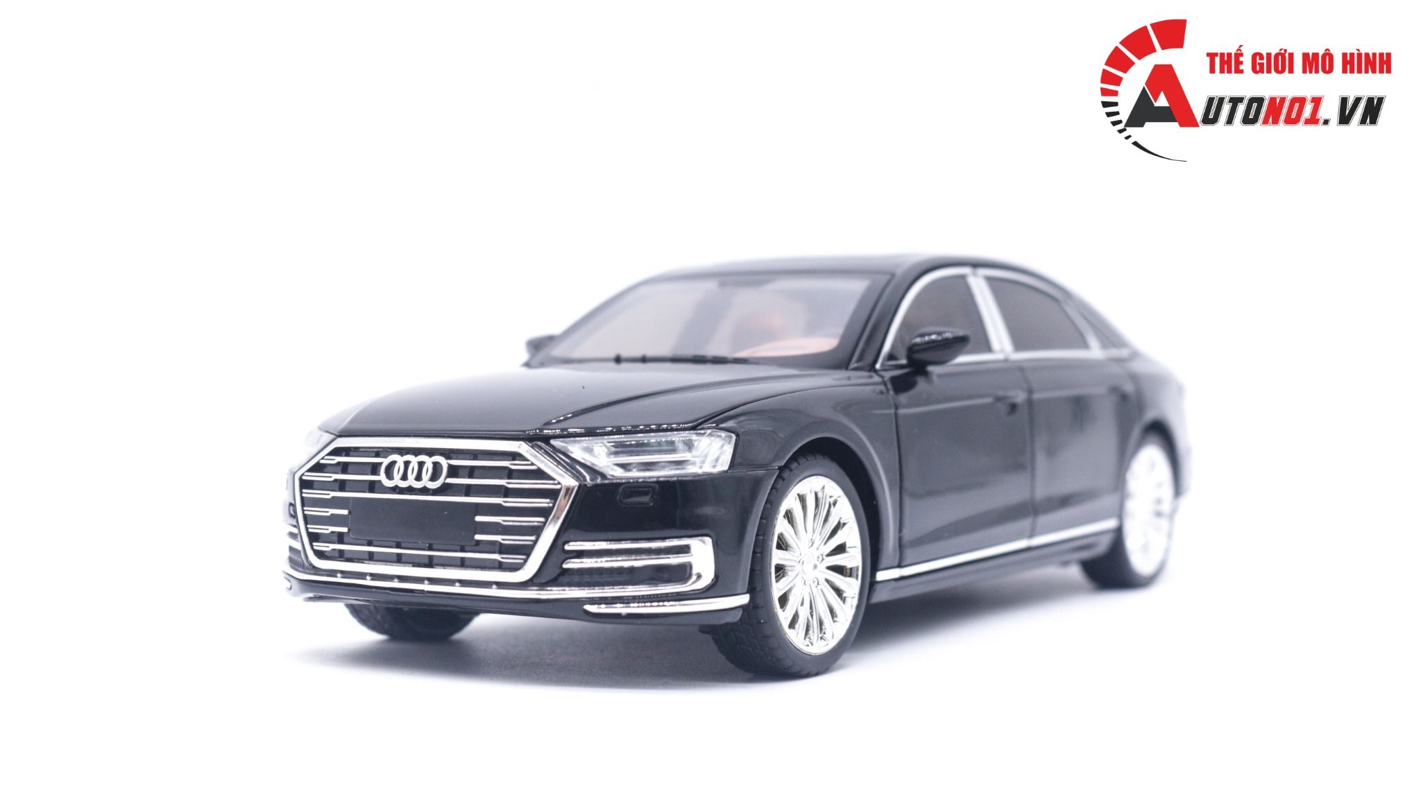  Mô hình xe siêu sang Audi A8 full open có còi đánh lái được hộp xốp 1:24 Che zhi OT173 