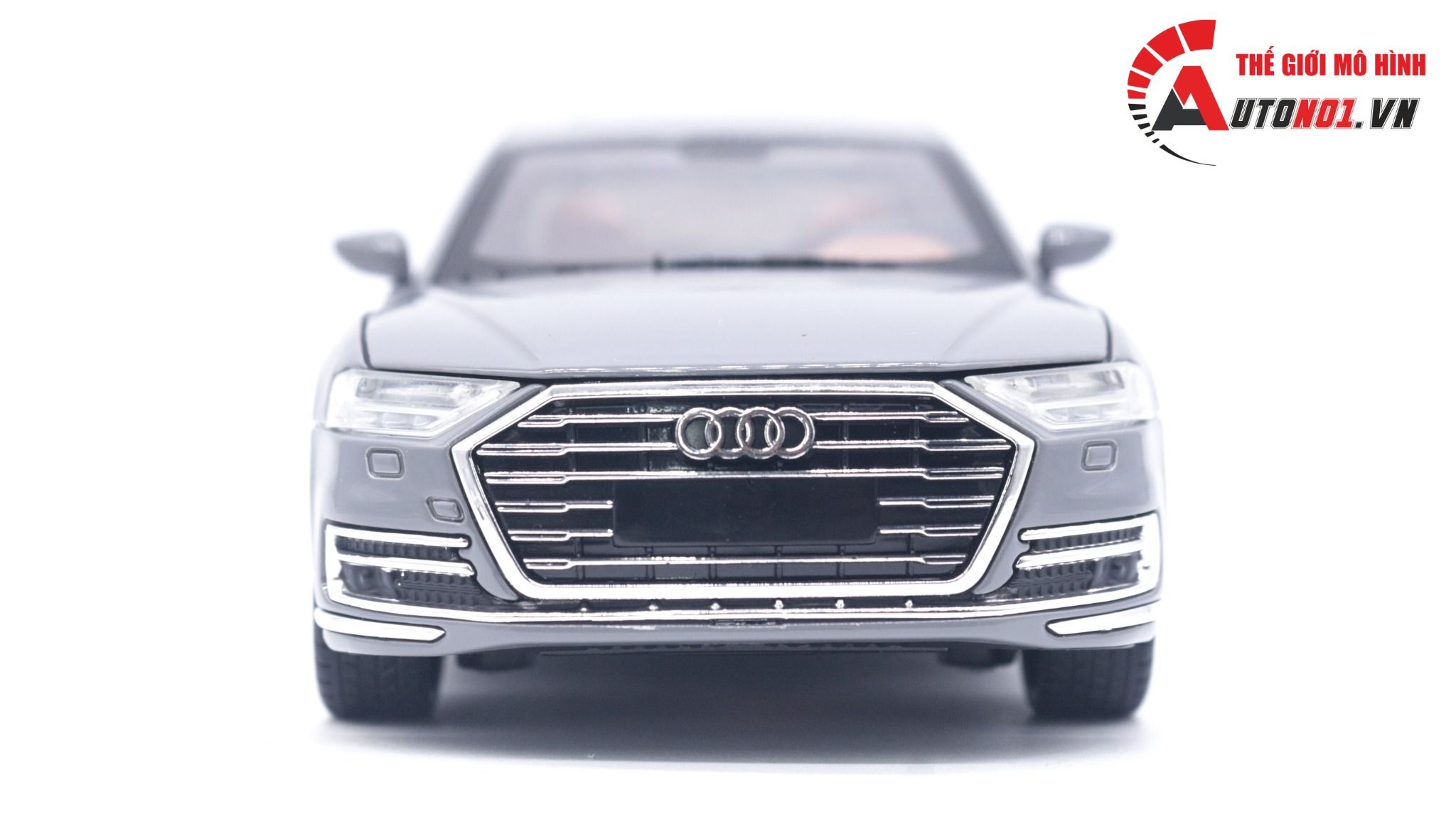  Mô hình xe siêu sang Audi A8 full open có còi đánh lái được hộp xốp 1:24 Che zhi OT173 