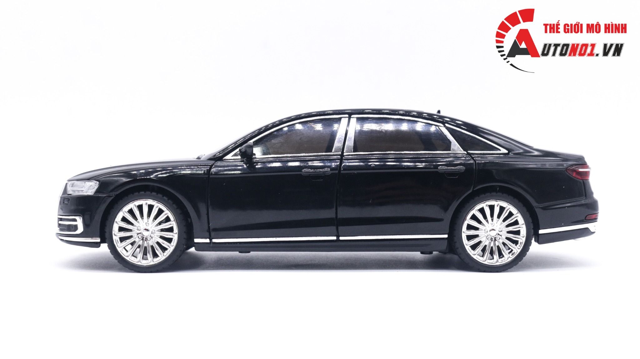  Mô hình xe siêu sang Audi A8 full open có còi đánh lái được hộp xốp 1:24 Che zhi OT173 