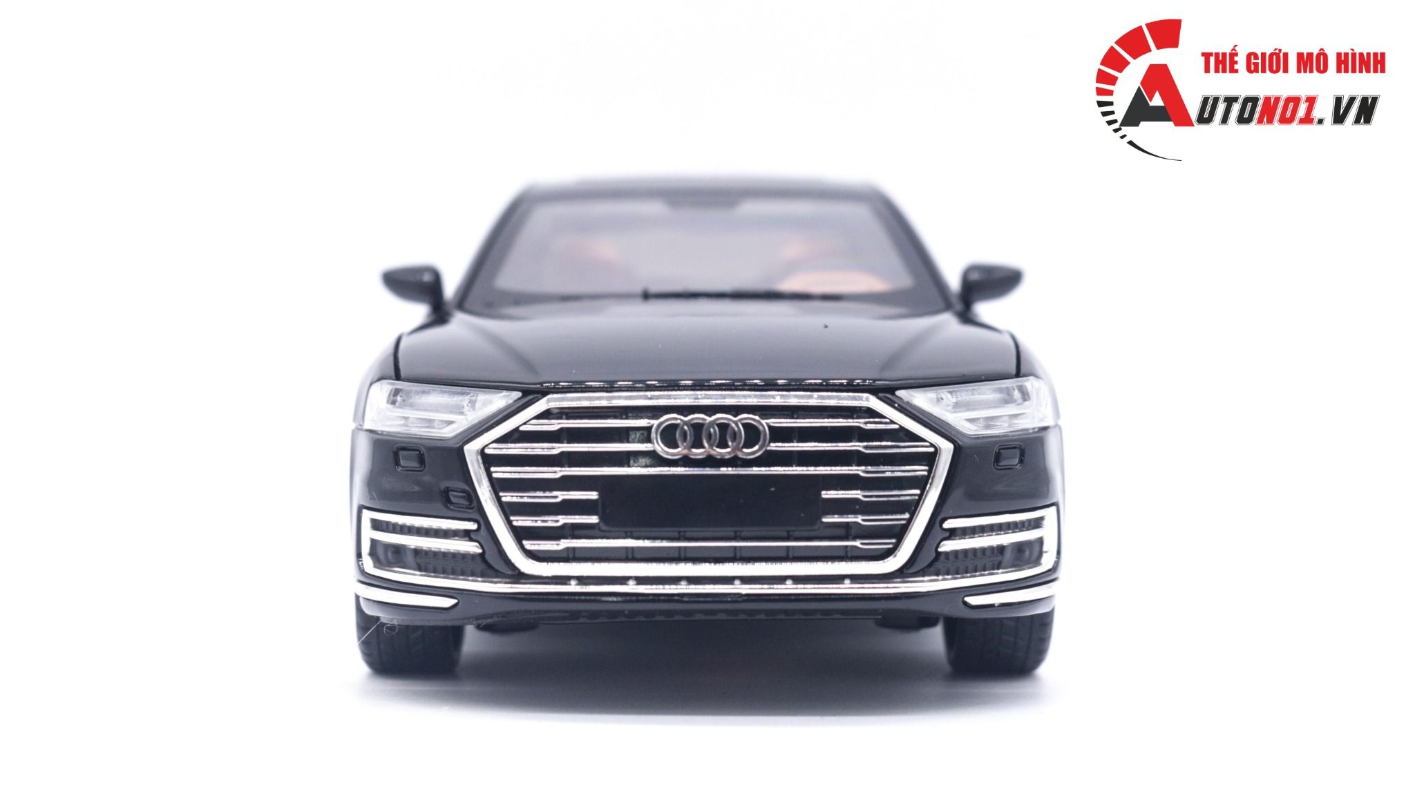  Mô hình xe siêu sang Audi A8 full open có còi đánh lái được hộp xốp 1:24 Che zhi OT173 