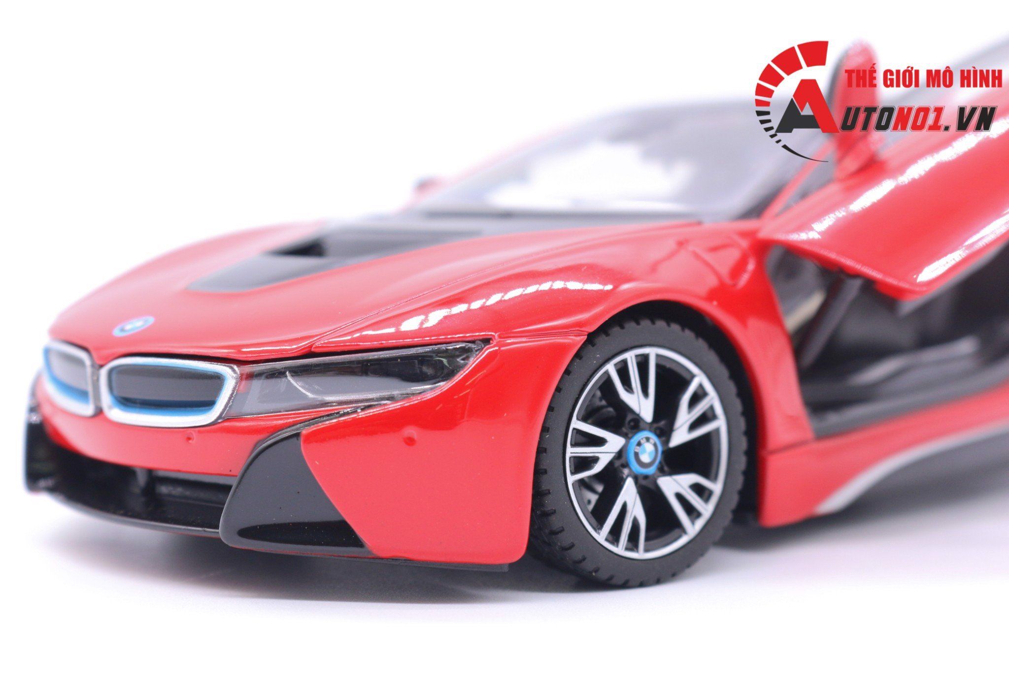  Mô hình xe Bmw I8 đánh lái được full open 1:24 Rastar 3661 