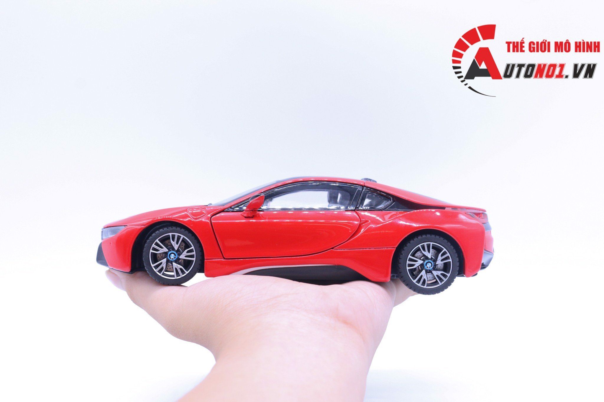  Mô hình xe Bmw I8 đánh lái được full open 1:24 Rastar 3661 