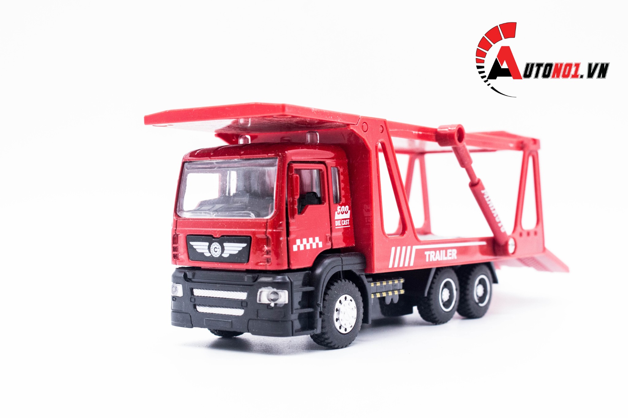 MÔ HÌNH XE TẢI CHỞ XE RED 1:50 MINIAUTO