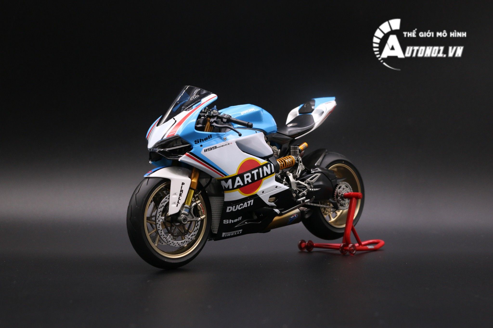  Mô hình xe cao cấp Ducati 1199 Panigale Custom Decal Martini 1:12 Tamiya D044 