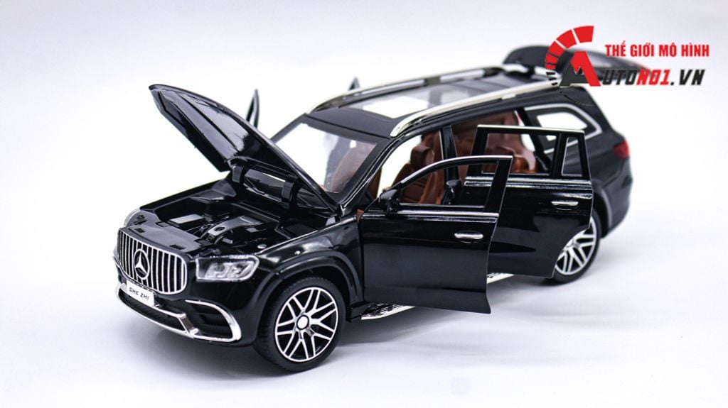 MÔ HÌNH XE MERCEDES BENZ GLS63 AMG 2021 BLACK 1:24 CHEZHI 7943