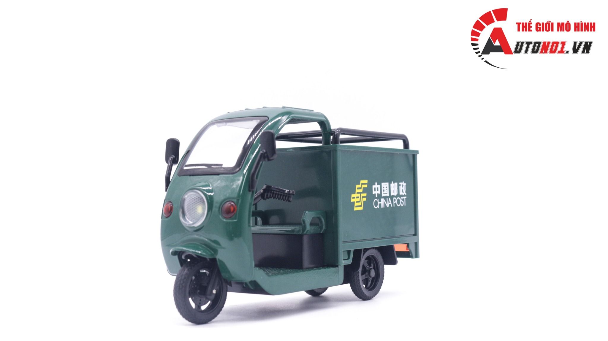  Mô hình xe lam Tuk Tuk 3 bánh - đánh lái được tỉ lệ 1:24 Alloy model OT164 