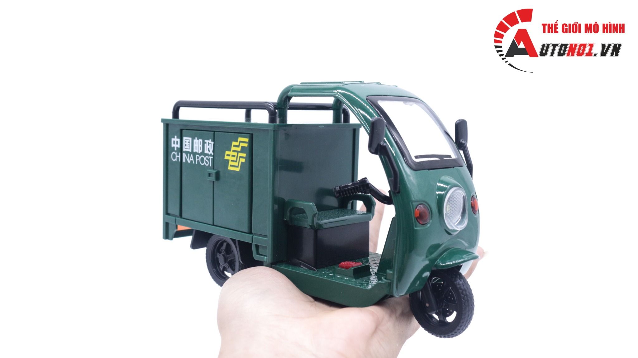  Mô hình xe lam Tuk Tuk 3 bánh - đánh lái được tỉ lệ 1:24 Alloy model OT164 