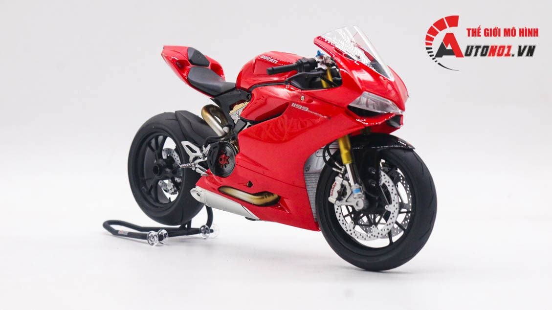  Mô hình xe cao cấp Ducati 1199 Panigale độ nồi khô red 1:12 Tamiya D227I 