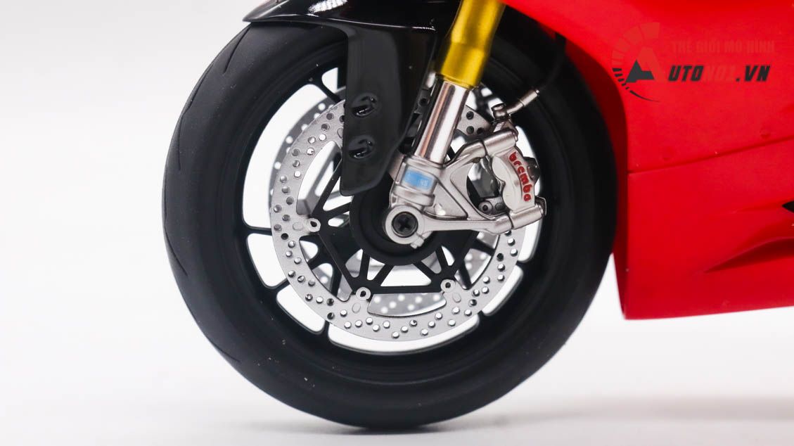  Mô hình xe cao cấp Ducati 1199 Panigale độ nồi khô red 1:12 Tamiya D227I 