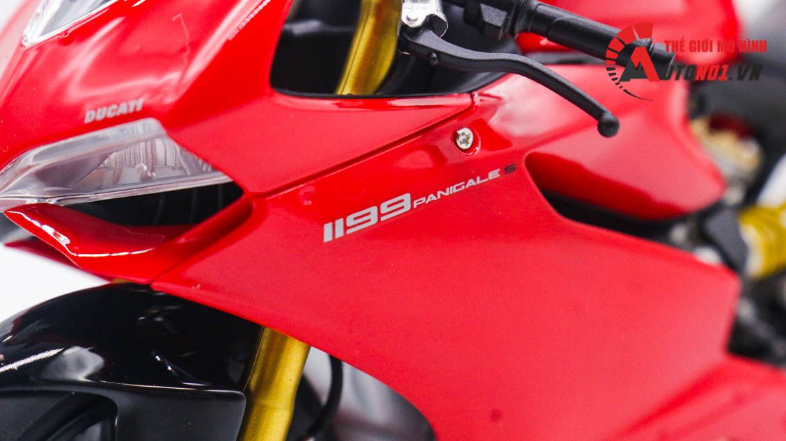  Mô hình xe cao cấp Ducati 1199 Panigale độ nồi khô red 1:12 Tamiya D227I 