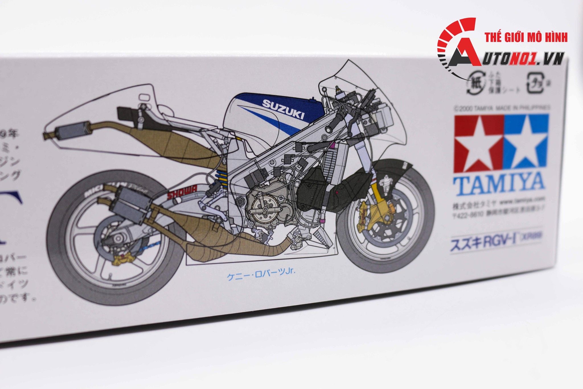  MÔ HÌNH KIT MÔ TÔ SUZUKI RGV - T BLUE 1:12 TAMIYA 14081 