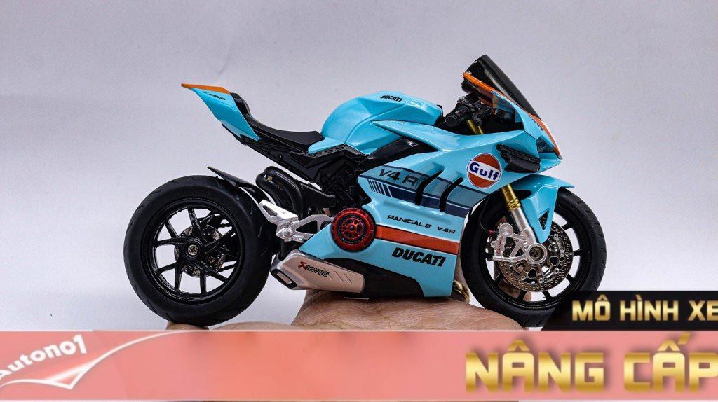  Mô hình xe độ Ducati V4s Gulf Nồi Khô Tỉ Lệ 1:12 Autono1 D223b 