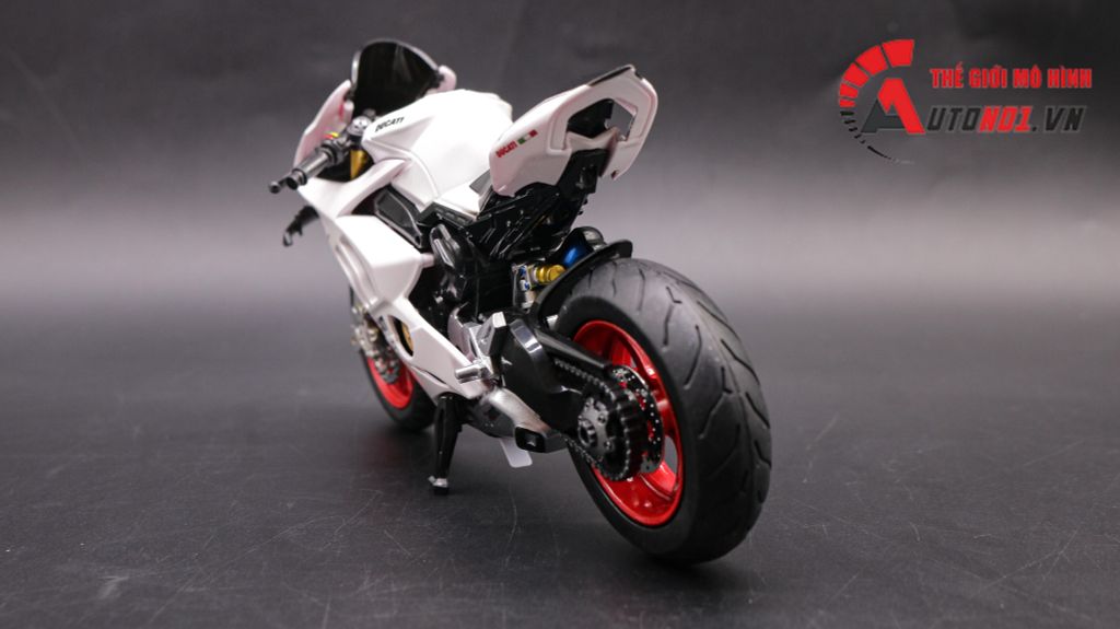 MÔ HÌNH XE ĐỘ DUCATI CORSE V4S NỒI KHÔ WHITE TỈ LỆ 1:12 AUTONO1 D226