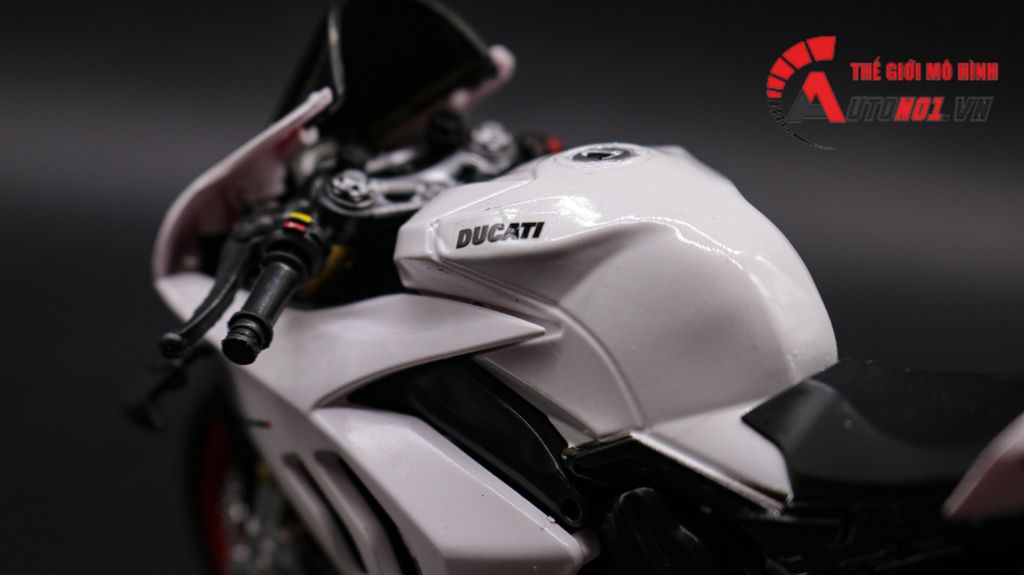 MÔ HÌNH XE ĐỘ DUCATI CORSE V4S NỒI KHÔ WHITE TỈ LỆ 1:12 AUTONO1 D226