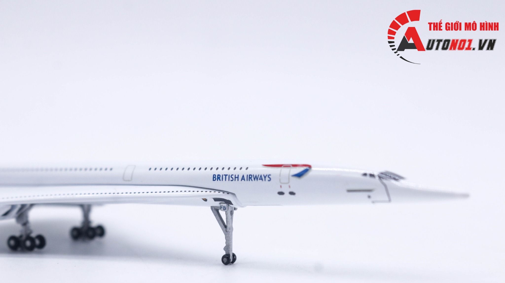  Mô hình máy bay phản lực Concorde British airway có bánh xe tỉ lệ 1:400 MB16183 