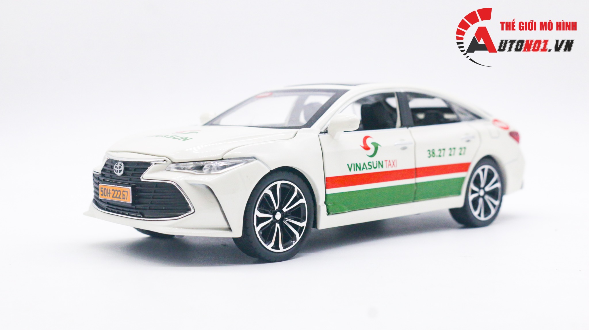  Mô hình xe dịch vụ độ Toyota Corolla Altis taxi Vinasun full open 1:24 CheZhi Autono1 OT188 