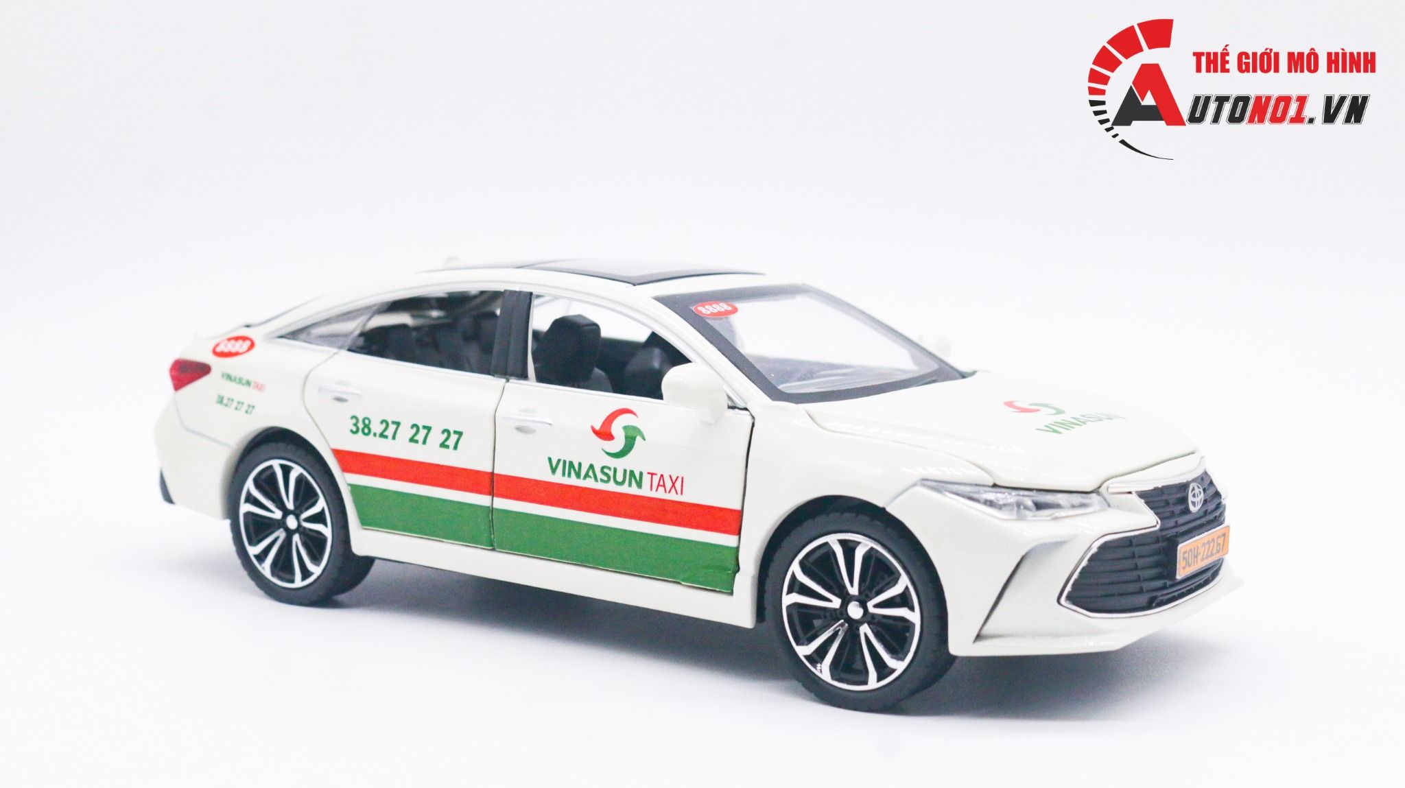  Mô hình xe dịch vụ độ Toyota Corolla Altis taxi Vinasun full open 1:24 CheZhi Autono1 OT188 