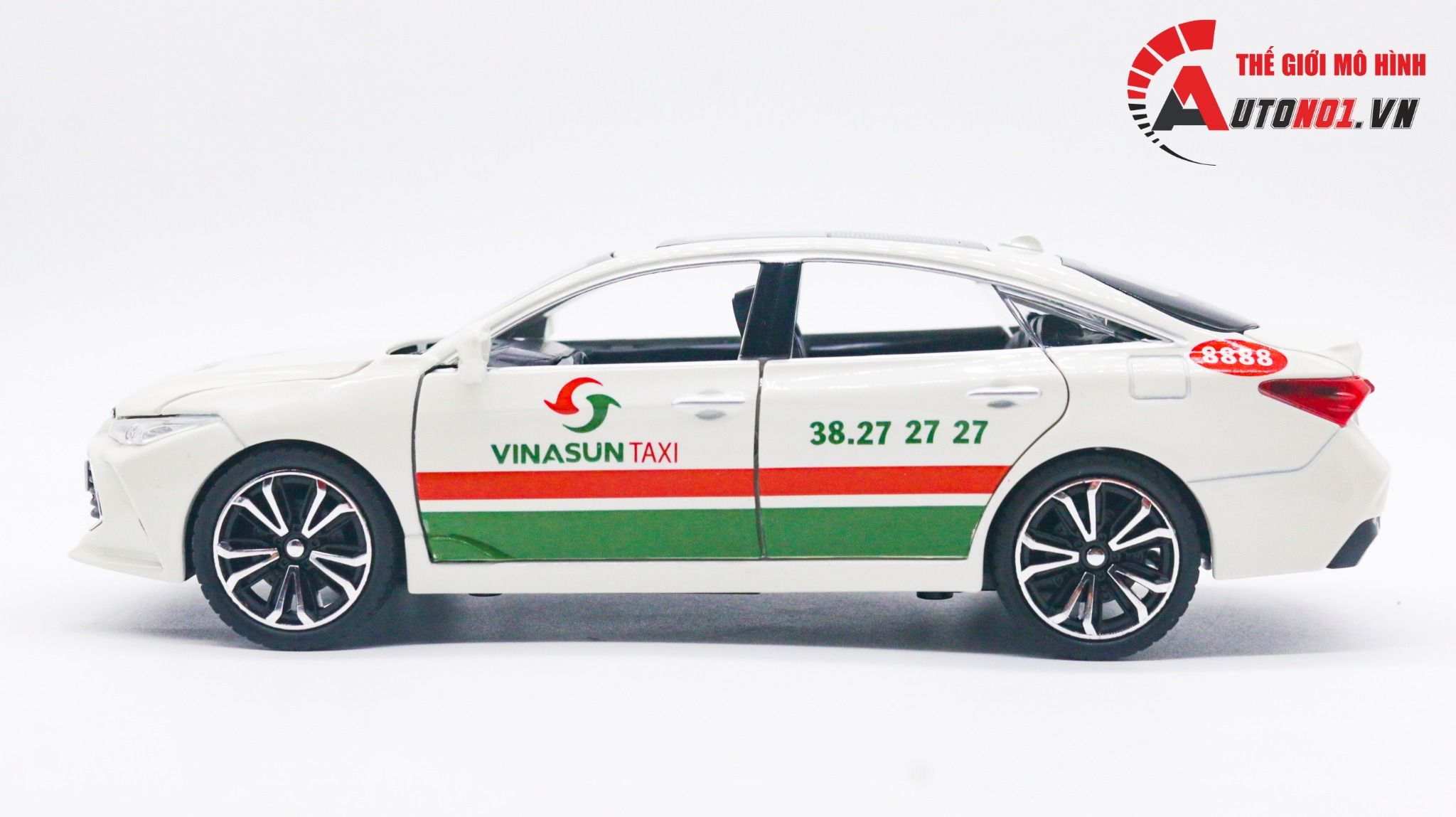  Mô hình xe dịch vụ độ Toyota Corolla Altis taxi Vinasun full open 1:24 CheZhi Autono1 OT188 