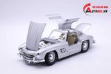  Mô hình Mercedes Benz 300SL 1954 Sliver Collegione đánh lái được full open 1:24 Bburago 3673 