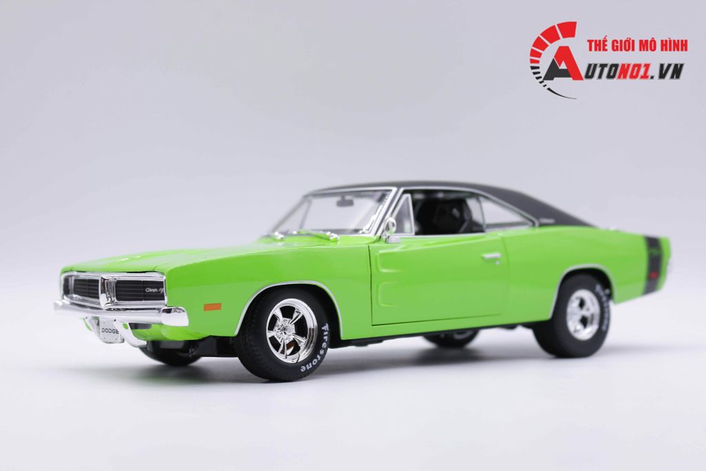 MÔ HÌNH XE CLASSIC MUSCLE - 1969 DODGE CHARGER GREEEN 1:18 MAISTO