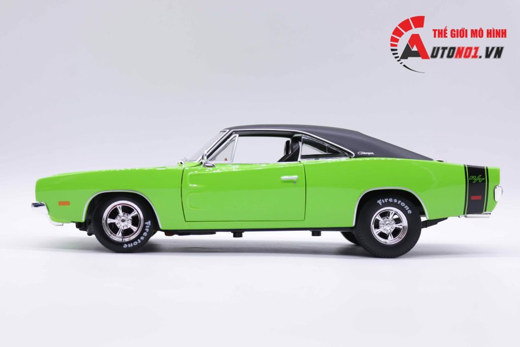 MÔ HÌNH XE CLASSIC MUSCLE - 1969 DODGE CHARGER GREEEN 1:18 MAISTO