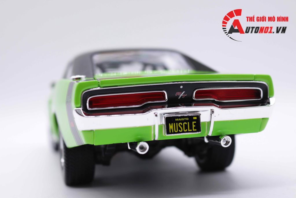 MÔ HÌNH XE CLASSIC MUSCLE - 1969 DODGE CHARGER GREEEN 1:18 MAISTO