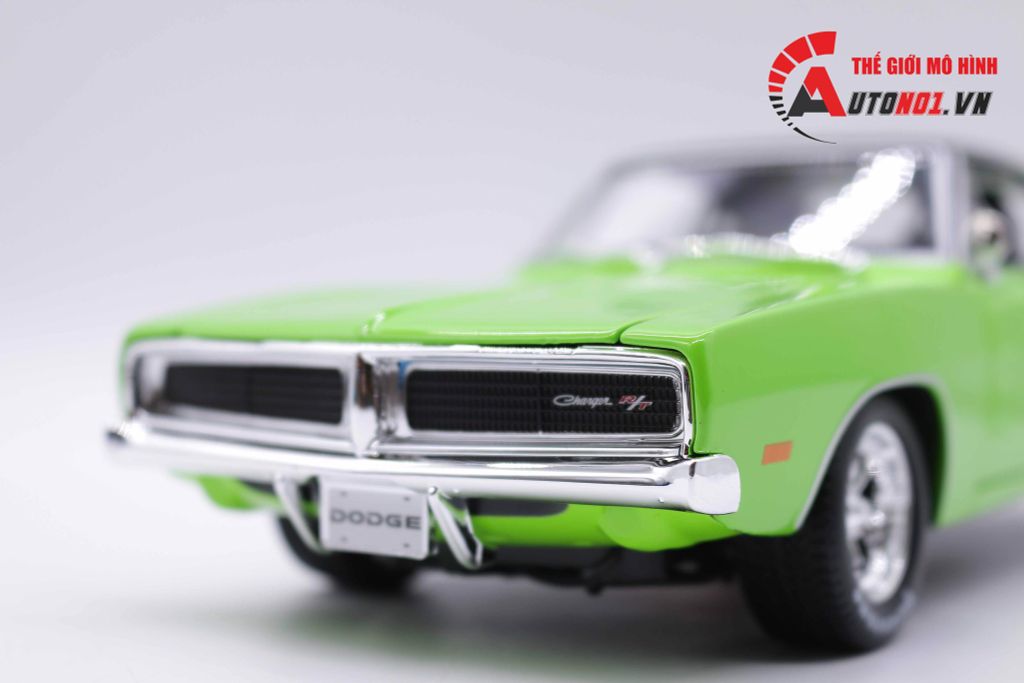 MÔ HÌNH XE CLASSIC MUSCLE - 1969 DODGE CHARGER GREEEN 1:18 MAISTO