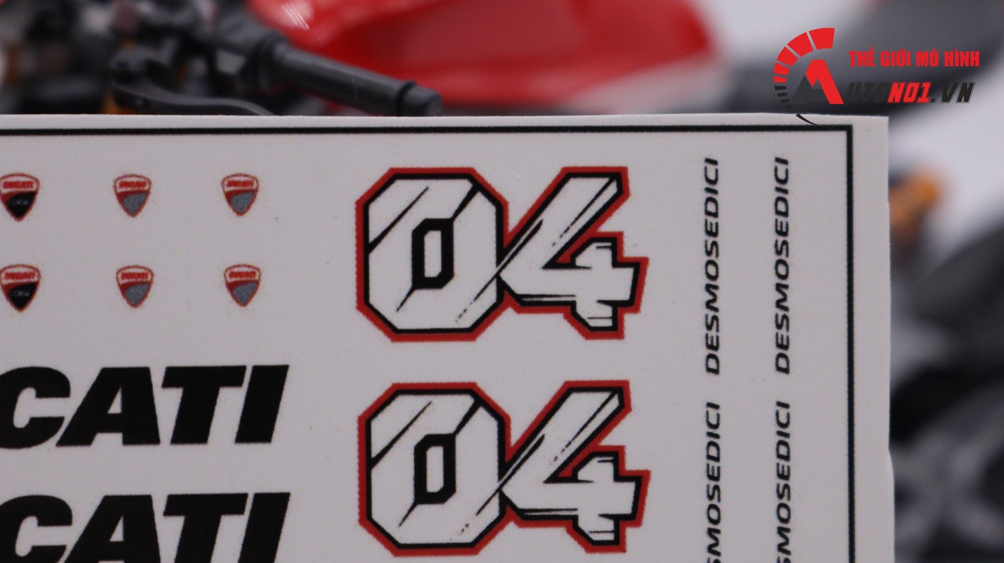  Decal nước độ Ducati 899 Panigale 1:12 Autono1 DC601I 