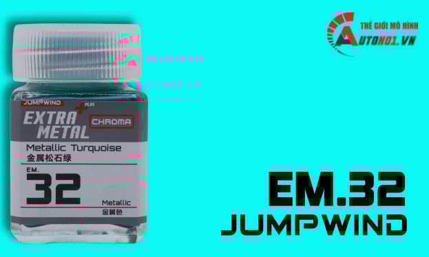  Lacquer em.32 metallic turquoise sơn mô hình màu xanh ngọc 18ml Jumpwind EM32 
