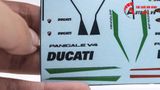  Decal nước độ Ducati V4 Tricolor dán cho mọi nền màu tỉ lệ 1:12 Autono1 DC600B 