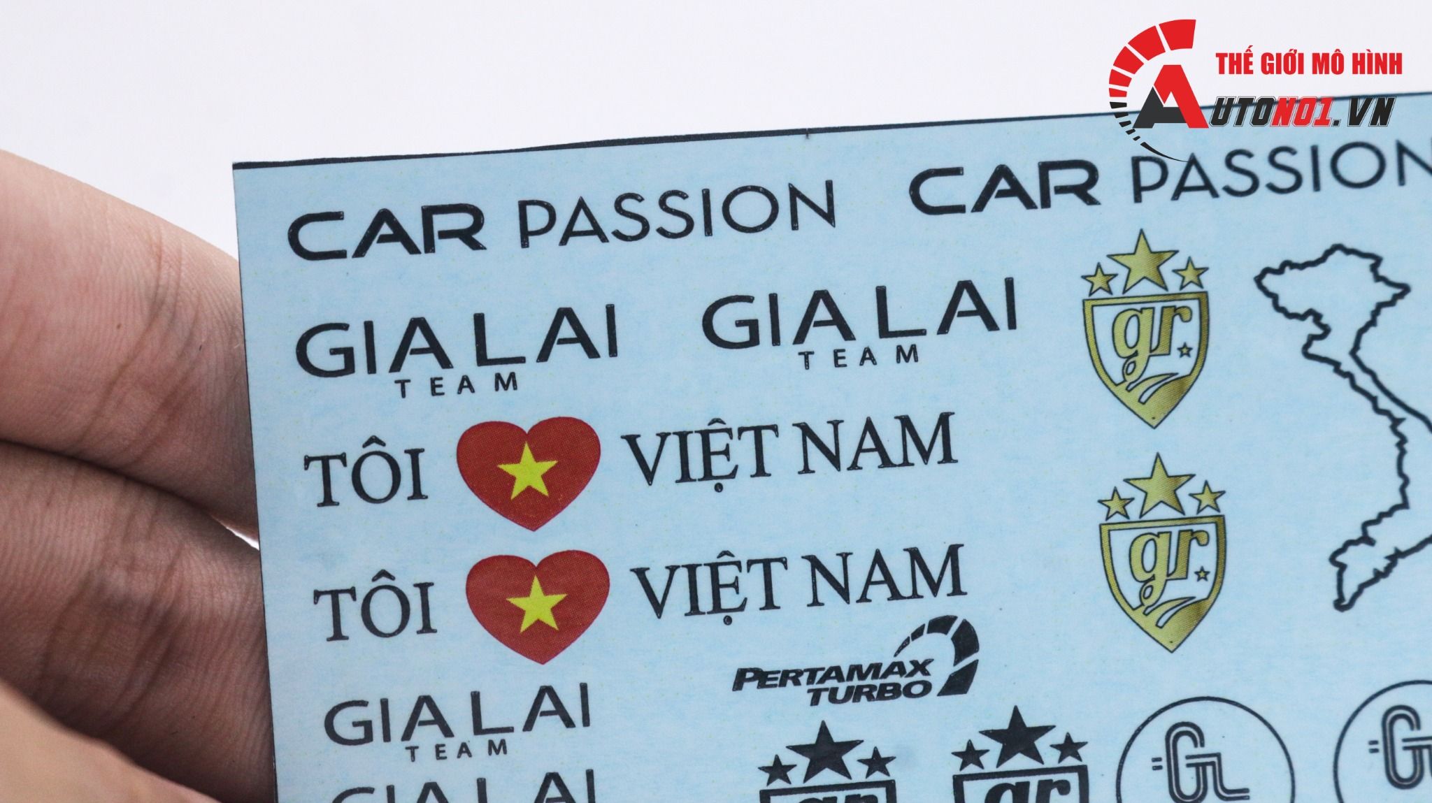  Decal nước Car Passion - Gia Lai Team Autono1 dán mọi nền màu cho xe mô hình DC511 