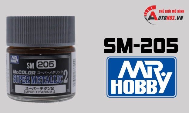  Lacquer sm205 super titanium metal sơn mô hình màu bạc kim loại 10ml Mr.Hobby SM205 