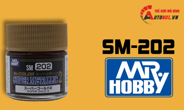  Lacquer sm202 super gold metal sơn mô hình màu đồng nhạt 10ml Mr.Hobby SM202 