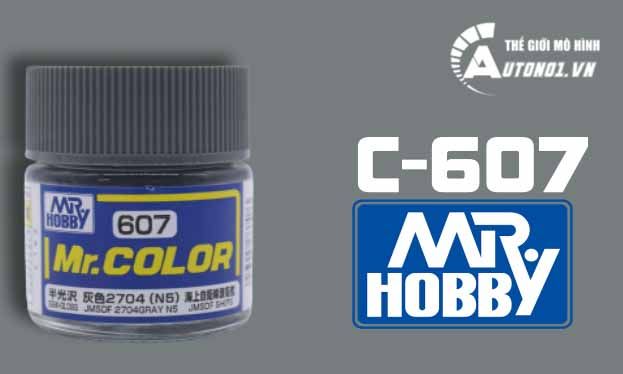  Lacquer c607 semi gloss jmsdf gray sơn mô hình màu xám sáng 10ml Mr.Hobby C607 