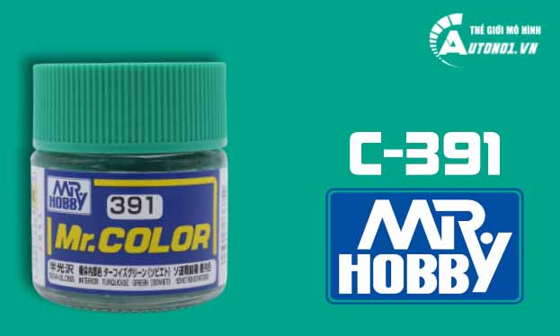  Lacquer c391 turquosie green sơn mô hình màu xanh petronas 10ml Mr.Hobby C391 