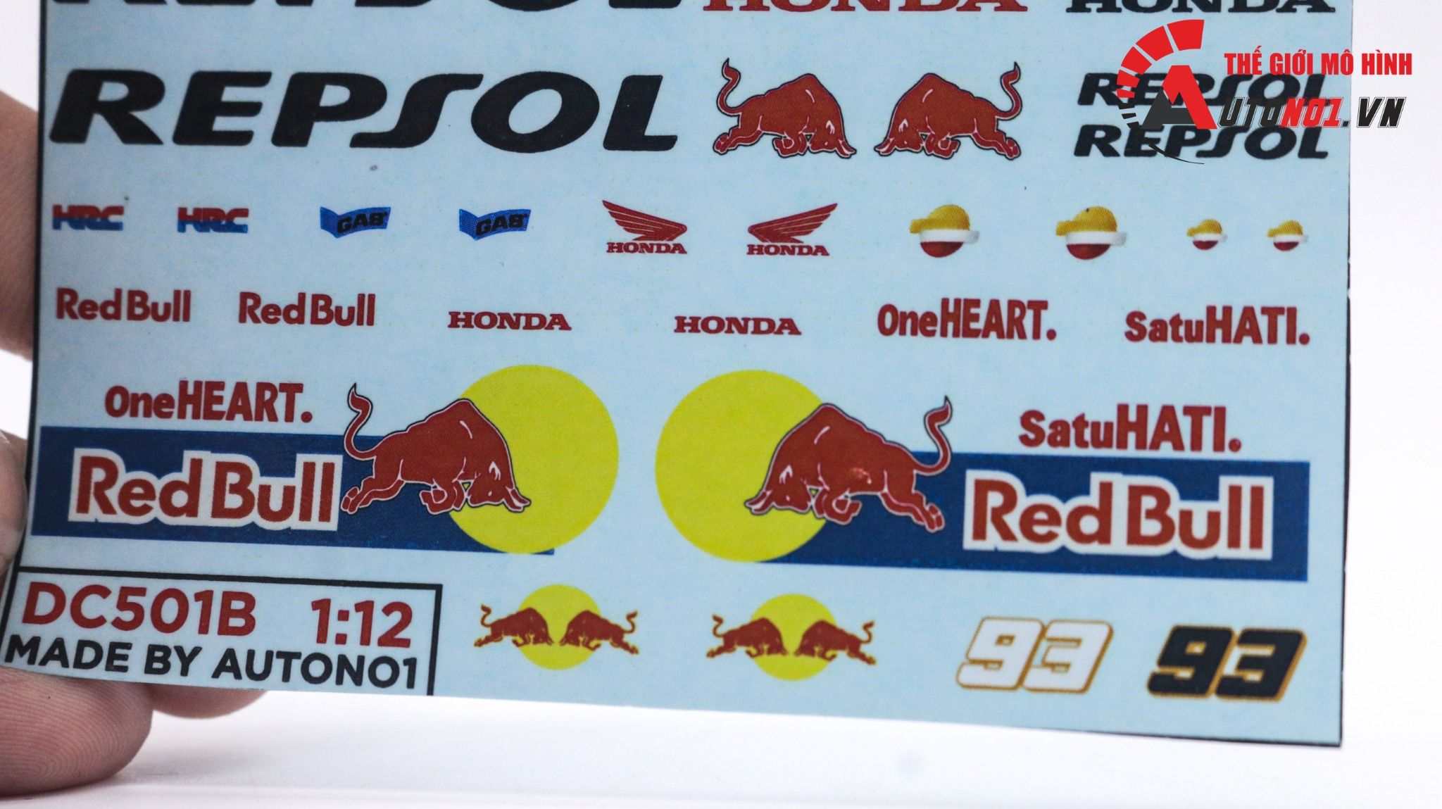  Decal nước Repsol dán mọi nền màu cho xe mô hình tỉ lệ 1:12 Autono1 DC501B 