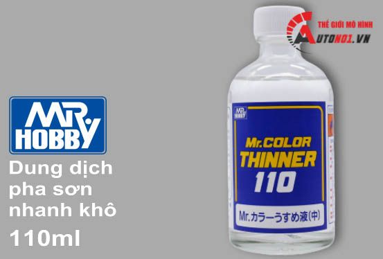  Dung dịch pha sơn thinner lacquer T-102 nhanh khô 110ml Mr.Hobby T102 
