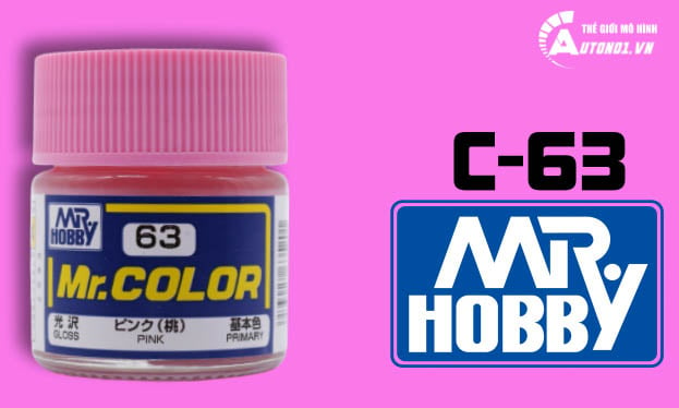  Lacquer c63 pink sơn mô hình màu hồng 10ml Mr.Hobby C63 