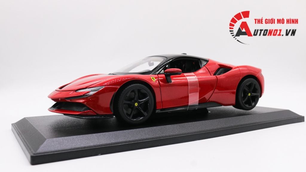 MÔ HÌNH XE FERRARI SF90 STRADALE RED 1:18 BBURAGO 7936