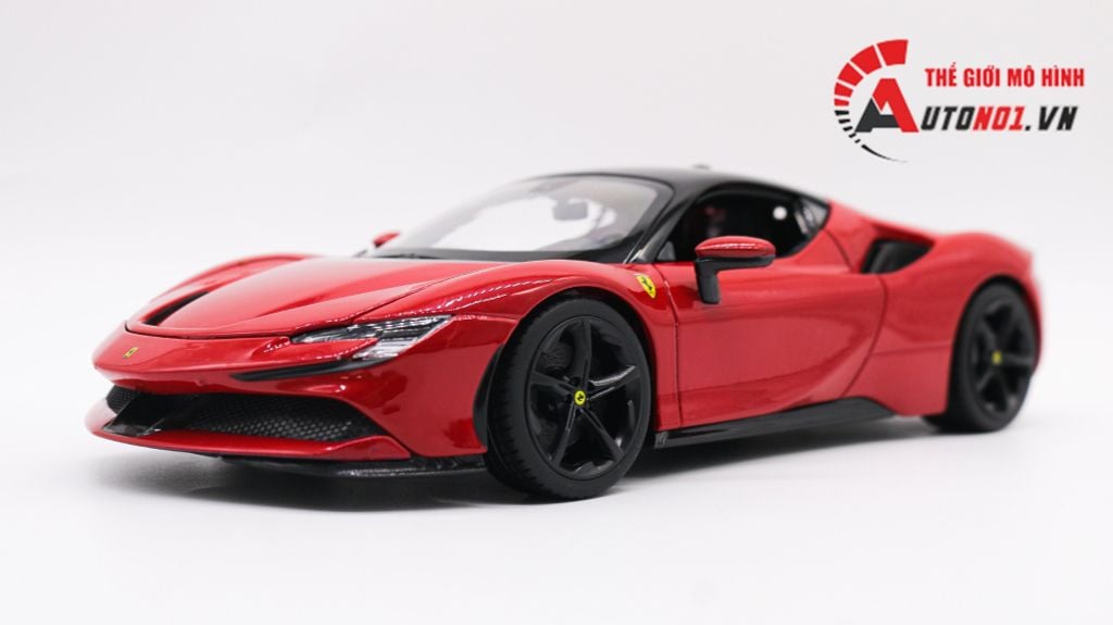 MÔ HÌNH XE FERRARI SF90 STRADALE RED 1:18 BBURAGO 7936