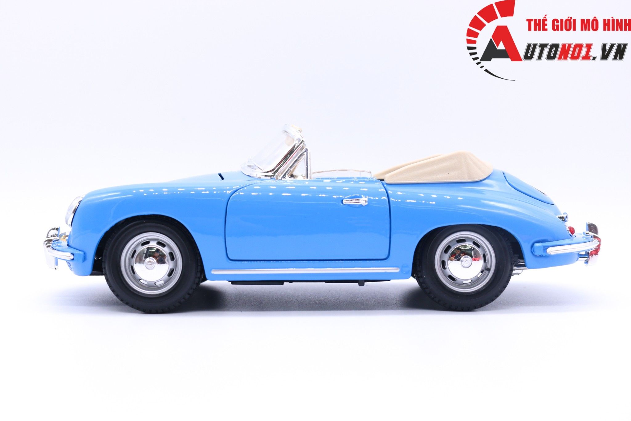  Mô hình xe Porsche 356b Cabriolet 1961 Blue 1:18 Bburago 6716 
